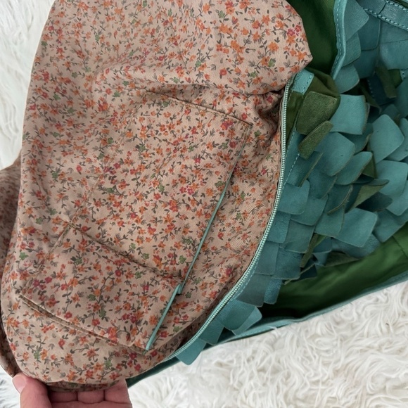 Jesslyn Blake Vintage Leather Fringe Effect Large Slouchy Leather Purse NWD - Picture 11 of 11